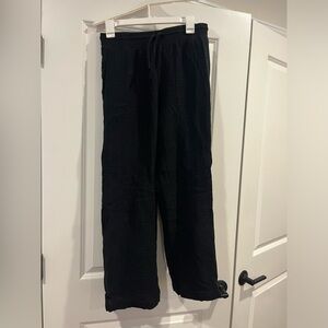 ELASTIC WAIST GAUZE PANT WITH SIDE POCKETS